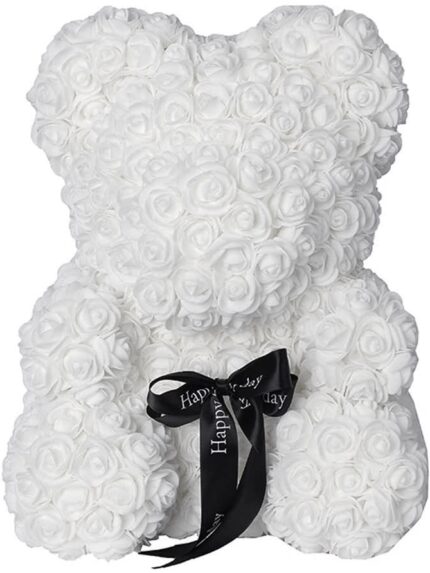 rose-bear-white